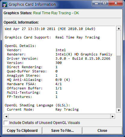 MOE | Help | OpenGL Info (GPU内蔵CPU時)